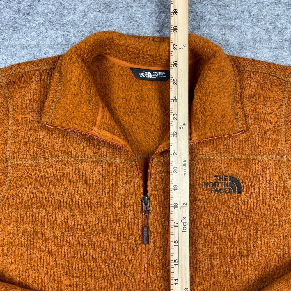 The North Face Pullover Mens M Orange Gordon Lyons Quarter Zip Fleece NF0A33R7